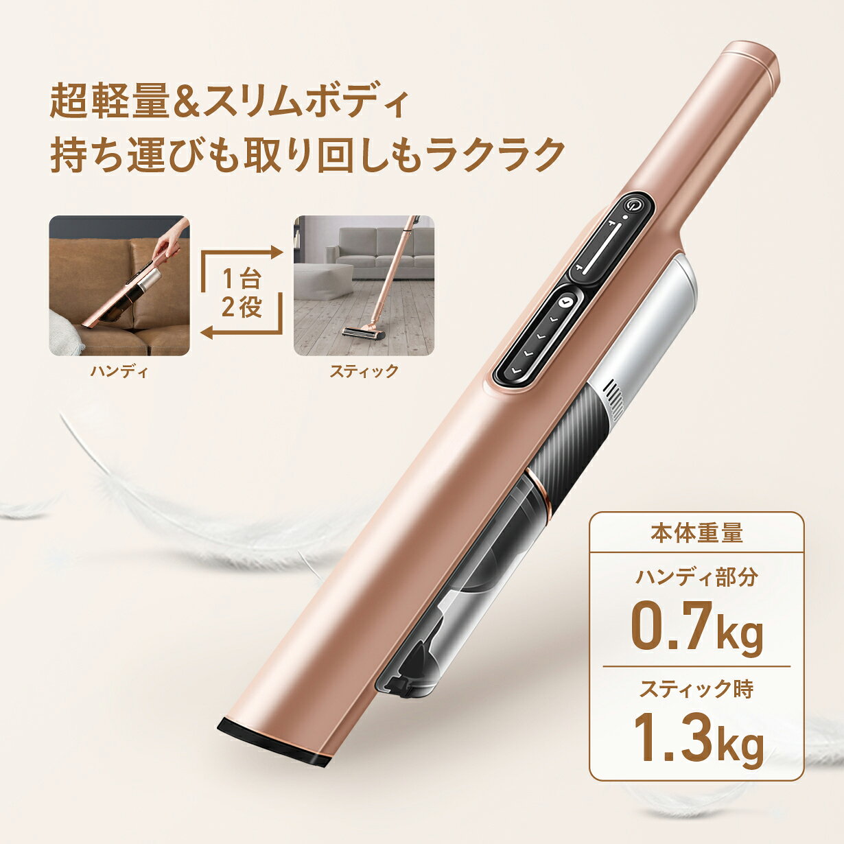 蔵王産業 コードレス 2WAY スティッククリーナー SVC1810 送料無料 正規品 充電式 ...