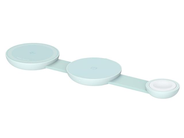 [在庫処分] アンカー Anker MagGo Wireless Charging Station (3-in-1, Foldable Pad) ミントブルー ワイヤレス充電器 Qi2対応 マグネット式 3台同時 B25M8N61||