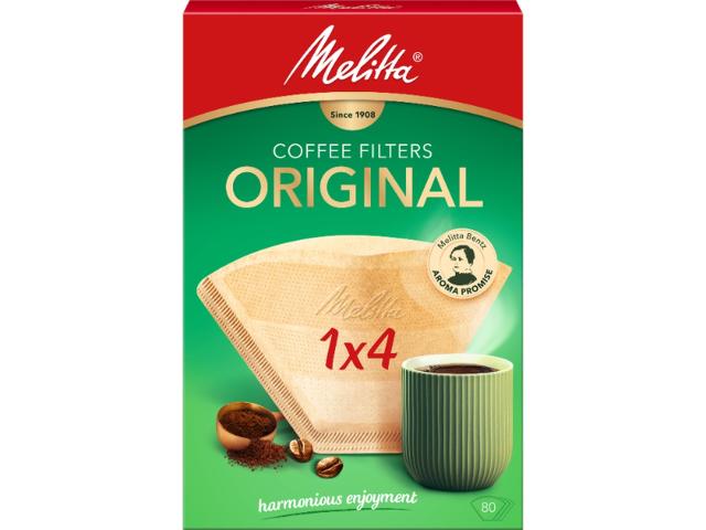 Rakuten - メリタ melitta コーヒーフィルター フィルターペーパー 1x4(4〜8杯用) 80枚 6777028 オリジナル FSCミックス ナチュラルブラウン PO1X4NB|||