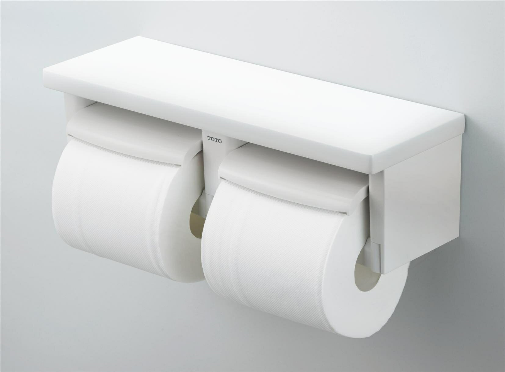 Rakuten - TOTO 紙巻器（2連、棚付き）ホワイト YH650#NW1 送料無料 正規品 4940577415356 トートー ペーパーホルダー トイレ 関連品 YH650NW1||