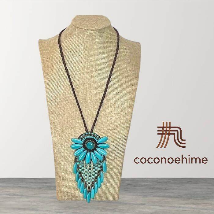 Thailandマクラメジュエリーネックレス＜天然石＞マクラメ 天然石 アクセサリー チョーカー ネックレス プレゼント 色鮮やか ワンポイント おしゃれ 撮影 小道具 舞台 外出 旅行 パーティー 発表会 お食事 アジア雑貨 エスニック リゾート 輸入