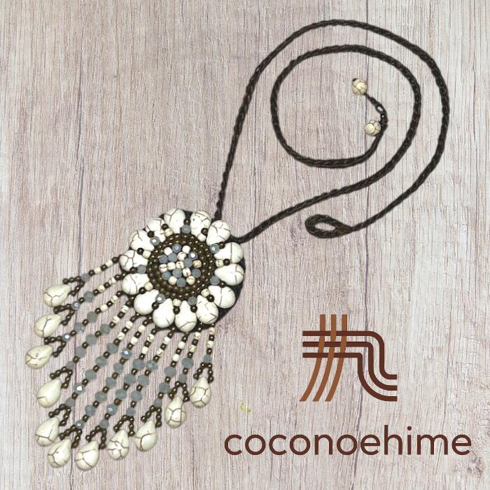 Thailandマクラメジュエリーネックレス＜天然石＞マクラメ 天然石 アクセサリー チョーカー ネックレス プレゼント 色鮮やか ワンポイント おしゃれ 撮影 小道具 舞台 外出 旅行 パーティー 発表会 お食事 アジア雑貨 エスニック リゾート 輸入