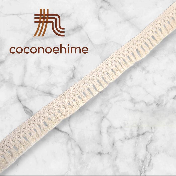 ☆コットンフリンジテープ☆手芸 装飾 ふち飾り ドール用 テープ リボン ポンポン フリンジ タッセル ブ..