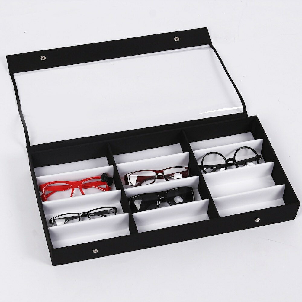 GlassShell メガネコレクションケース ブラック 12本用 【HLS_DU】【RCP】【楽ギフ_包装】
