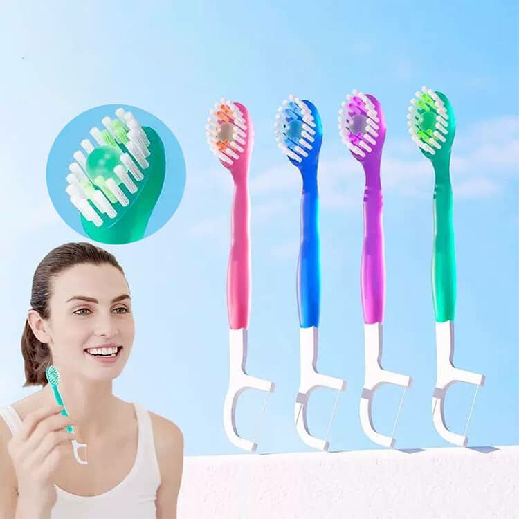 使い捨て歯ブラシ 個包装 歯磨き粉付き 携帯用歯ブラシ 26本セット コンパクト 5in1 舌クリーナー付き 爪楊枝付き ミニブラシ オーラルケア すすぎ不要 デンタルケア 旅行 出張 ホテル用 キャンプ 防災用 非常用 26本セット 清潔 衛生的 — vista 3