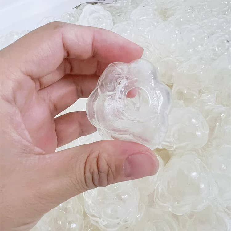 スクイーズの皮 12個セット DIYスクイーズ 空ボール フルーツ型 感触おもちゃ 12個セット スクイーズボール ぷにぷに もちもち 握る玩具 オリジナルスクイーズ作り 手作りスクイーズキット ジェル ビーズ 充填可能 ぶどうボール ストレス解消 子供 coconut1992-10004745 ココナッツカンパニー サンプル画像2