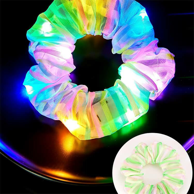 光るシュシュ 60個セット イベント お祭り LED 夜店 目立つ 子供会 盆踊り お祭り ...