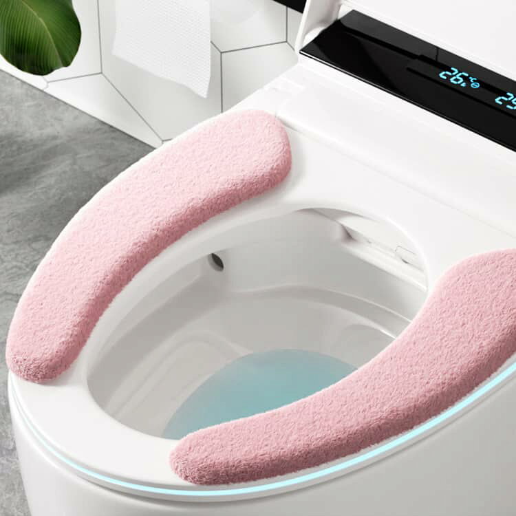ココナッツカンパニーの便座シート 貼るタイプ 便座カバー 洗える ふわふわ O型 便座シート 繰り返し使える 便座クッション トイレ便座シート 便座マット オールシーズン ズレにくい 厚手 U型 V型 洗浄暖房型対応 便座用シート 取り付け簡単 トイレ用品 暖房便座 おしゃれ｜アングル3