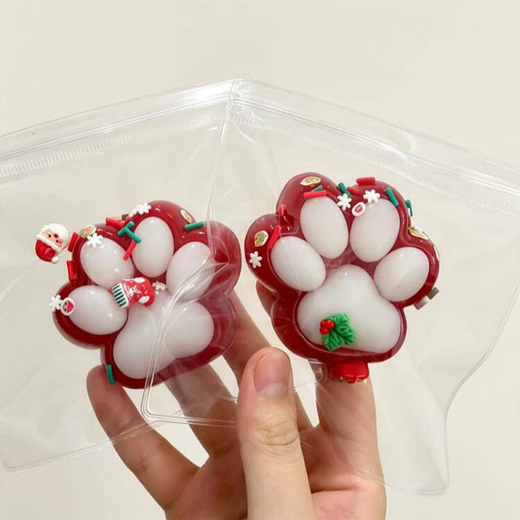 【4個セット】ハロウィン 猫の手デザイン スクイーズ 弾力性抜群で柔らかい手触り もちもちスクイーズ 水感触の伸縮性スティッキーボー 肉球スクイーズ 【4個セット】ハロウィン パーティー記念品やストレス解消に最適 子供も大人も大好き！プレゼント coconut1992-10006741 ココナッツカンパニー サンプル画像2