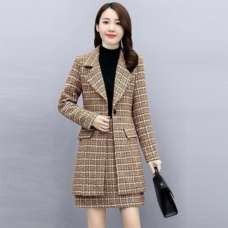 スカートスーツ 卒業式 スーツ 上下セット レディース セットアップ 秋 冬 フォーマルスーツ チェック柄 入学式 通勤 キレイめ テーラードジャケット スカート 大きサイズ 冬 30代 40代