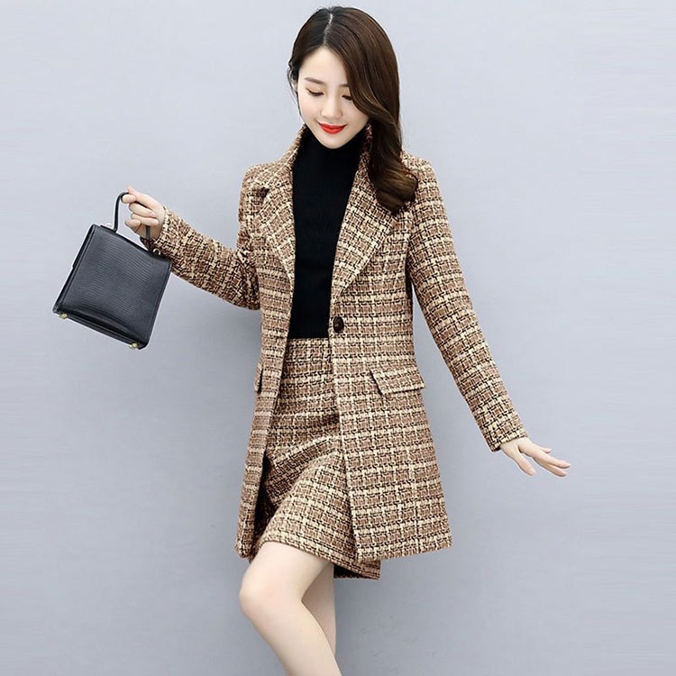 スカートスーツ 卒業式 スーツ 上下セット レディース セットアップ 秋 冬 フォーマルスーツ チェック柄 入学式 通勤 キレイめ テーラードジャケット スカート 大きサイズ 冬 30代 40代