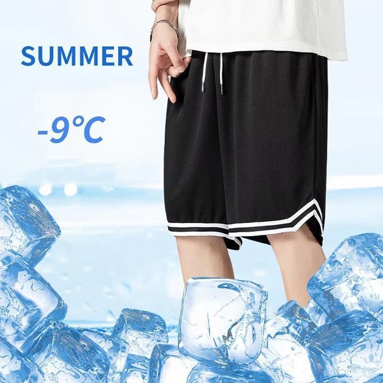接触冷感 バスケパンツ キッズ バスケパンツレディース 夏 ウエストゴム 紐付き 5分丈 ショートパンツ ハーフパンツ バスパン 無地 短パン トレーニング スポーツ ランニングパンツ トレーニング 速乾 運動着 運動会 体育祭 スポーツパンツ coconut1992-10000788 ココナッツカンパニー サンプル画像3