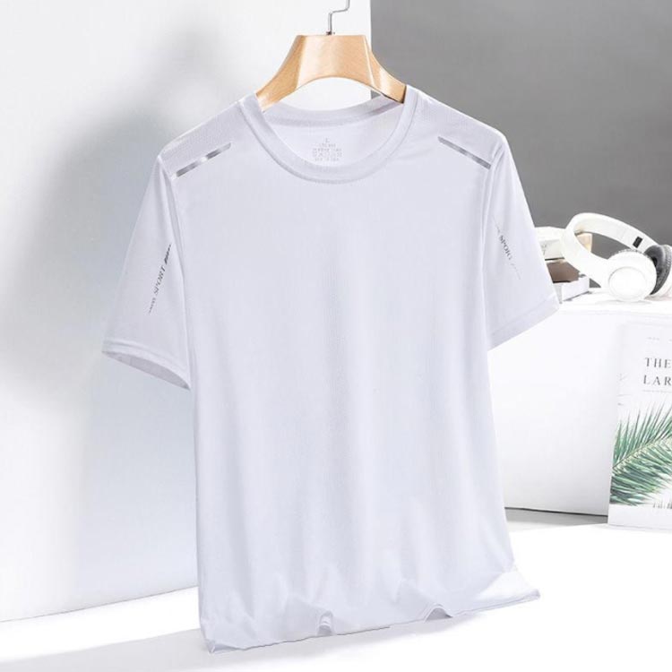 半袖 Tシャツ 3枚セット/黒+白+灰 接触冷感 夏用 涼しい トップス クルーネック 吸汗速乾 UVカット メンズ メッシュ スポーツ 作業服 作業着 ランニング coconut1992-10001192 ココナッツカンパニー サンプル画像2