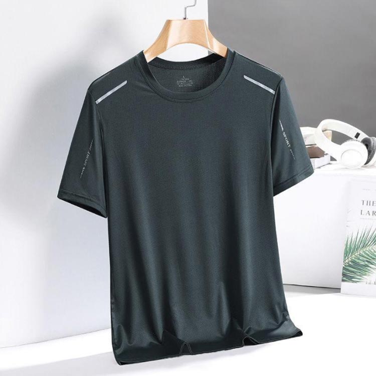 半袖 Tシャツ 3枚セット/黒+白+灰 接触冷感 夏用 涼しい トップス クルーネック 吸汗速乾 UVカット メンズ メッシュ スポーツ 作業服 作業着 ランニング coconut1992-10001192 ココナッツカンパニー サンプル画像3