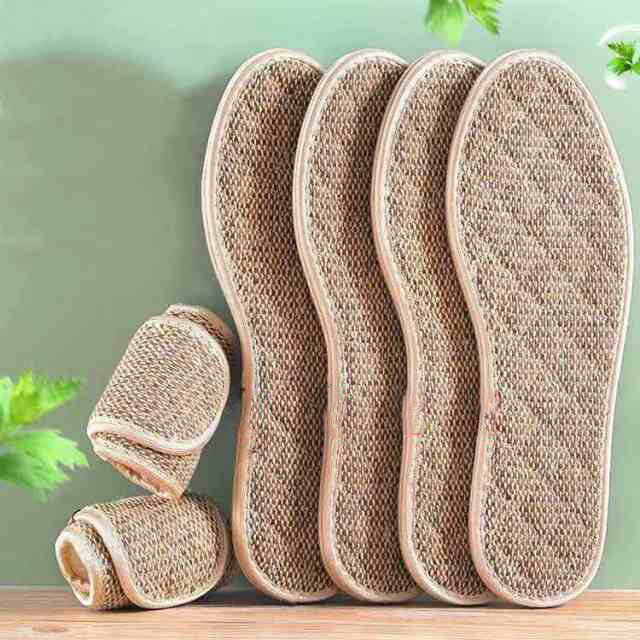 10足セット！色ランダム発送 麻 インソール メンズ レディース 麻 リネン インソール リネン消臭インソール リネンインソール 洗える 靴の中敷 通気性 吸湿性 抗菌防臭加工 耐久性 通気性 吸湿性 送料無料