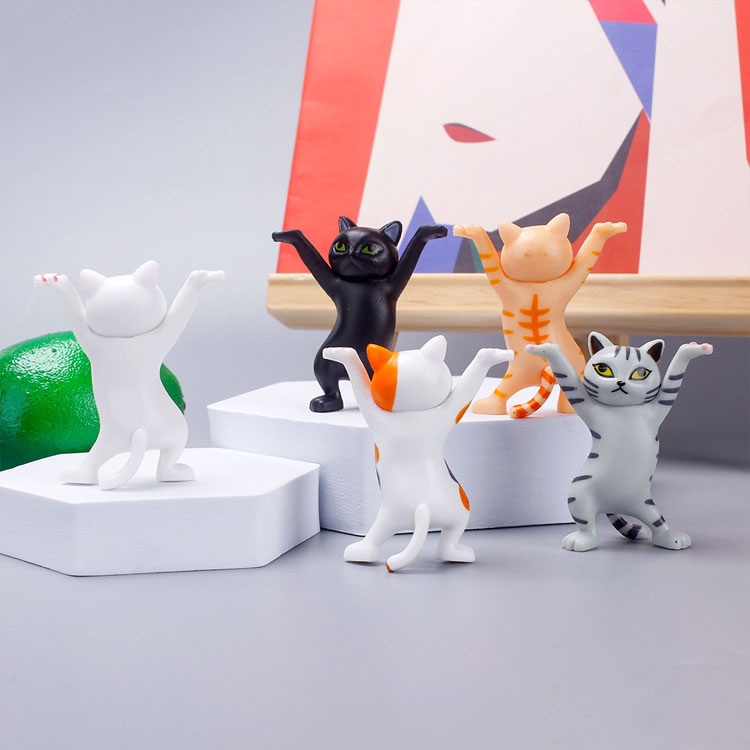 ネコ おしゃれ ぺんおき 置物 インテリア おしゃれ 猫のペン立て 手工芸品 モデル 10個セット 猫の置物 ぺんおき ペンホルダー ヘッドフォンホルダー かわいい 手作り おしゃれ 癒しグッズ ダンス猫グッズ ネコ [3]