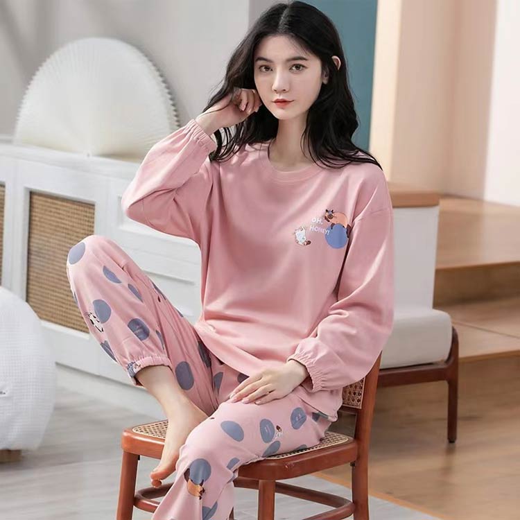 全20色 ルームウェア レディース 春 夏 セットアップ 長袖 パジャマ 可愛い 上下セット 大きいサイズ ゆったり 部屋着 寝巻き 長袖tシャツ ロングパンツ ウエストゴム 旅行 入院 M L XL 2XL 3XL 4XL 5XL
