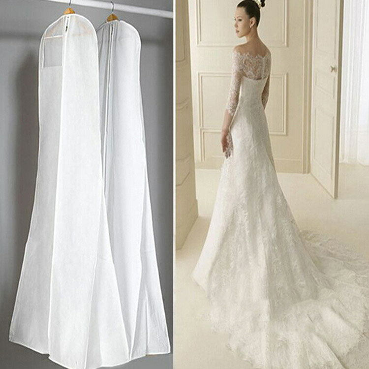 ココナッツカンパニーの底部拡張機能 ウェイディングドレス専用 カバー ドレスカバー 洋服カバー ドレスカバー 不織布 衣類カバー ロング ロングドレス イブニングドレス用 ウェディング 社交ダンス 衣装カバー 防塵カバー 型崩れ防止 パーティードレス フラドレス｜アングル2