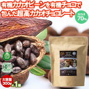 有機カカオビーンチョコレート 300g 1袋 ペルー産 カカオ70％ カカオ豆を有機チョコでくるんだ 高カカオ チョコレート チョコボール