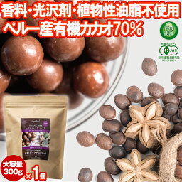 有機サチャインチ チョコレート カカオ70% 300g 1個 JASオーガニック ペルー産 サチャインチチョコ チョコボール グリーンナッツチョコレート インカインチチョコレート 乳化剤添加物不使用