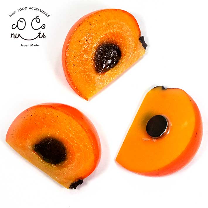 食品サンプル 食べちゃいそうな 柿 カット マグネット 食べ物