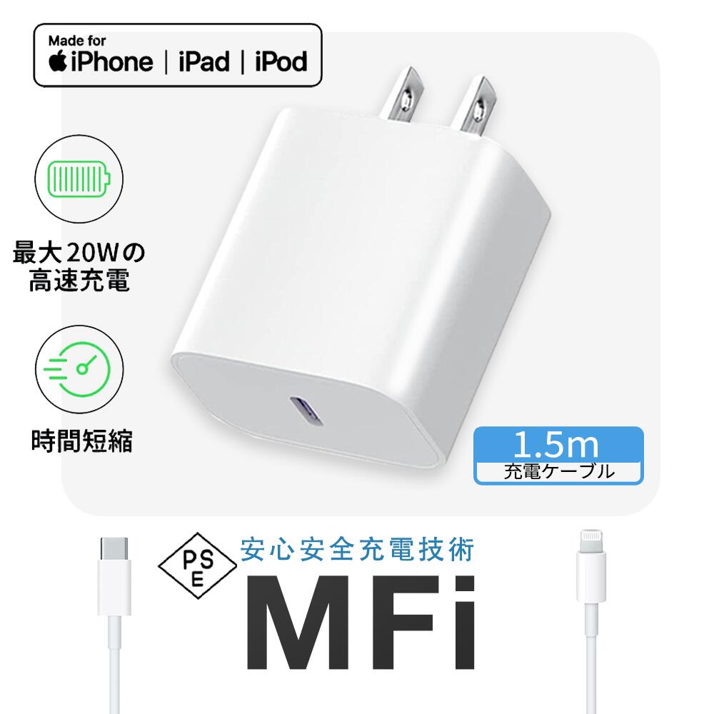 【スーパーセール半額特典】iPhone 急速充電器 20W 
