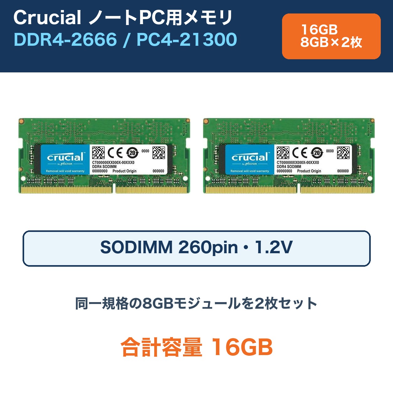 楽天市場】ddr4 2666 16gb so.dimm 2枚の通販