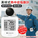 【コスパ最高! 】 熱中症指数計 黒球式熱中症指数計 熱中症対策 球式 黒球 WBGT 測定器 ラブリス 小林薬品 時計 熱中症計 温湿度計 時計表示付き アラーム機能 カラビナ付 暑さ指数計 温度計 屋内 屋外 学校 シンプル 予防用具 グッズ 工事現場 現場用 野外 企業 団体用