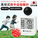 【日本メーカー小林薬品・JIS準拠】黒球式熱中症指数計 熱中症対策 工事現場 暑さ対策 熱中症指数計 熱中症計 WBGT 測定器 黒球 球式 温湿度計 温度計 屋外 アラーム機能 時計表示付き 暑さ指数計 熱中症 屋内 熱中症指数計 携帯型 熱中アラーム 熱中症予防 介護
