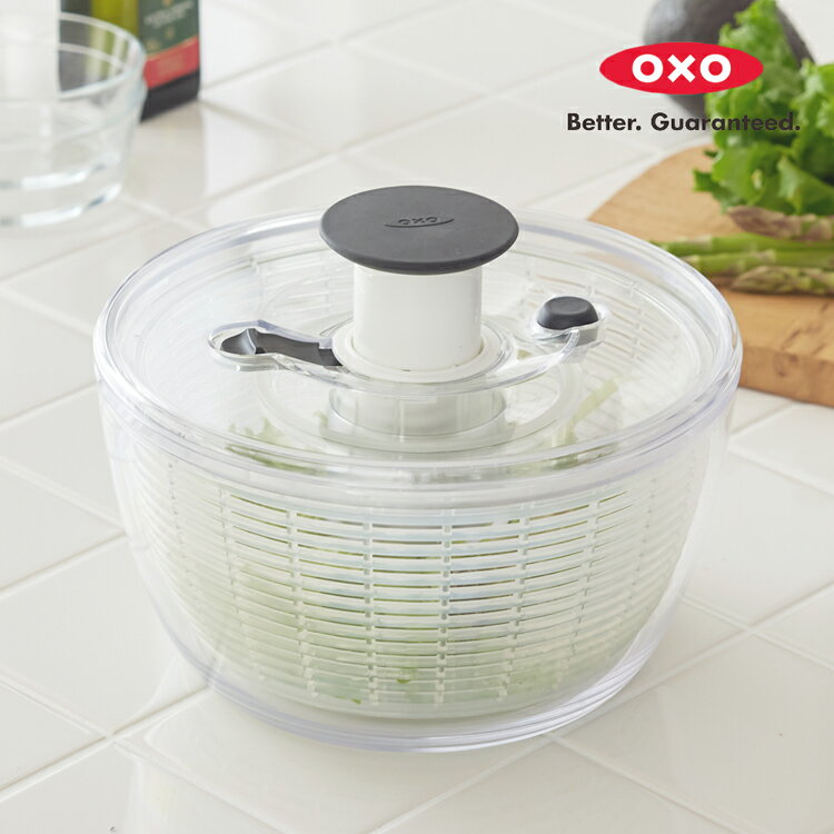 【OXO/オクソー】クリアサラダスピナー（11230500）水切り 食洗機対応 サラダ 野菜 万能 おしゃれ シンプル コンパクト キッチン 小
