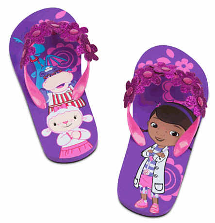 Disney(ディズニー)Doc McStuffins Flip Flops for Girls　Doc McStuffinsDoc McStuffins ビーチサンダル (5/6 12.7 〜13.7cm)