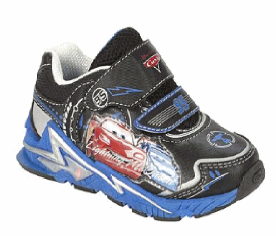 Disney(ディズニー)Boy's Cars Blue and Black Light-Up Sneakersカーズのライトアップスニーカー 8(15.2cm)