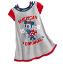 Disney(ディズニー)Minnie Mouse Americana Nightshirt for Girls ミニーマウスアメリカーナナイトシャツ 4(日本サイズ3-4才 96.5cm-106.6cm)