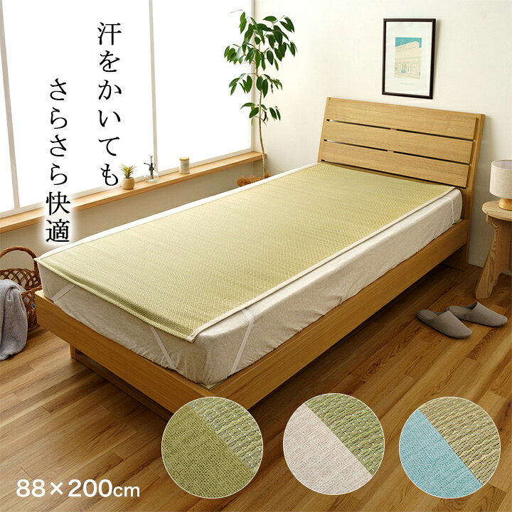 敷きパッド 寝ゴザ い草 ネゴザ 夏用寝具 幅88cm 日本製 自然素材 夏寝具 涼感寝具 通気性 さらさら 快眠 洗濯不可 和モダン シンプル ナチュラル 寝汗対策 エコ 節電対策 幅88 「商：小」 「才：1」