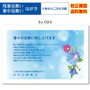 【暑中見舞い ハガキ】 官製ハガキ 印刷 フルカラー 4枚から 差出人 校正確認無料 残暑見舞い はがき 葉書 挨拶状 メール便 送料無料 選べる挨拶文 書体 s-y024k