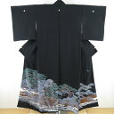 黒留袖 本場加賀友禅染 杉浦伸 松 作家物 落款入 正絹 比翼付 袷 広衿 礼装着物 フォーマル 仕立て上がり 身丈153cm(4)