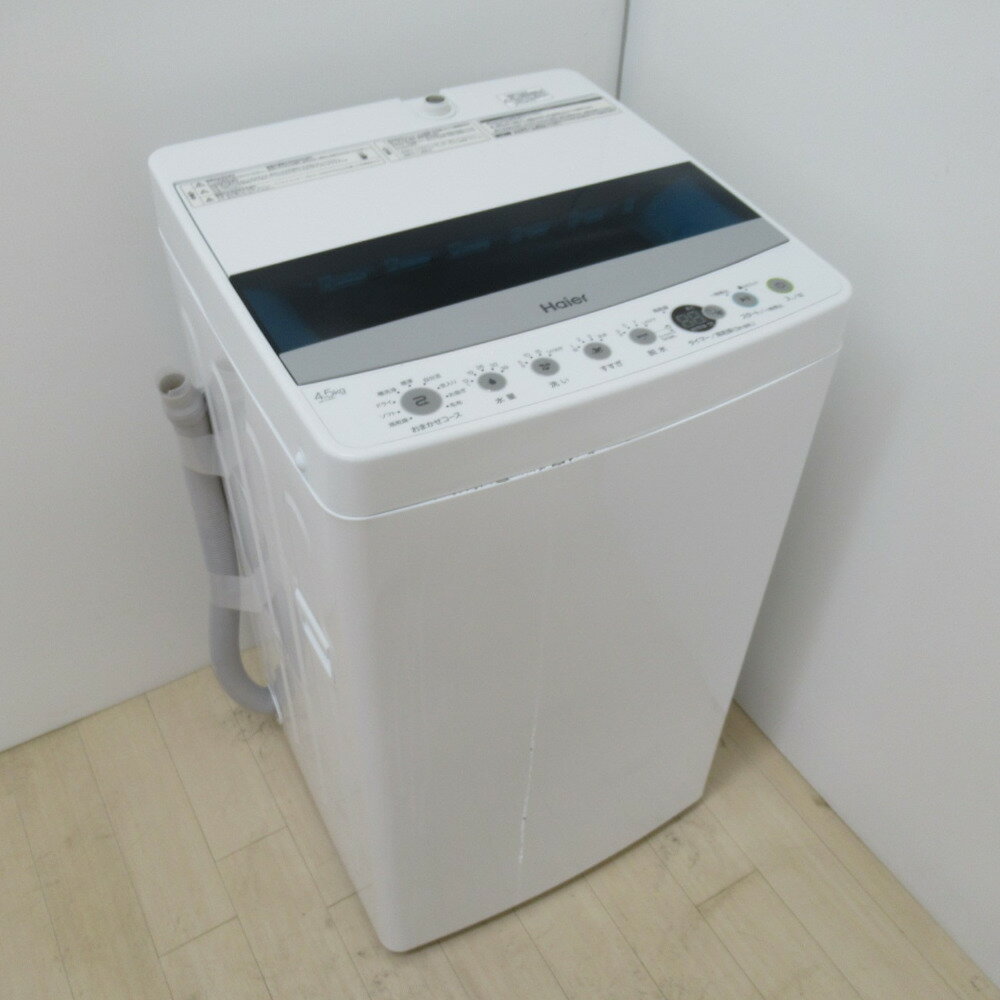 Haier (ハイアール) 洗濯機 全自動洗濯機 4.5kg JW-C45D-W ホワイト 送風・簡易乾燥 2022年製 洗浄・除菌済