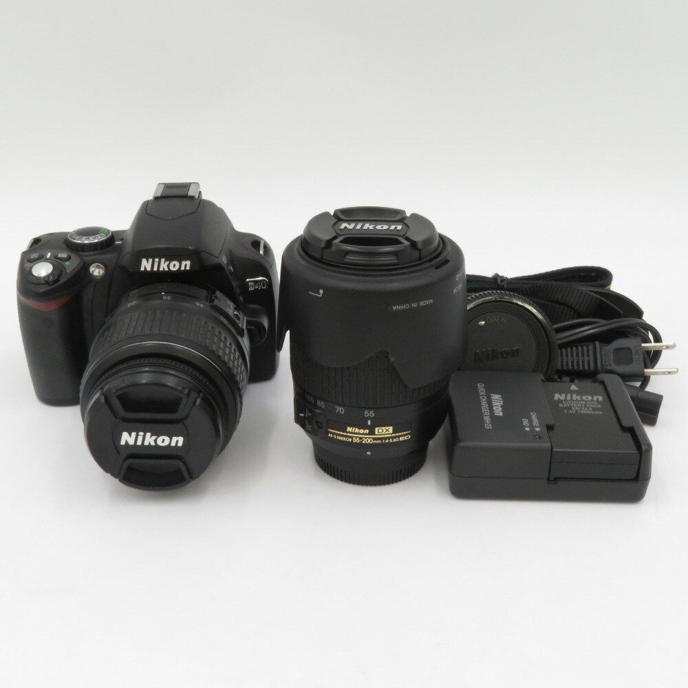 nikon Nikon (ニコン) デジタルカメラ D40 デジタル一眼レフカメラ ダブルズームキット ブラック 有効画素数約610万画素