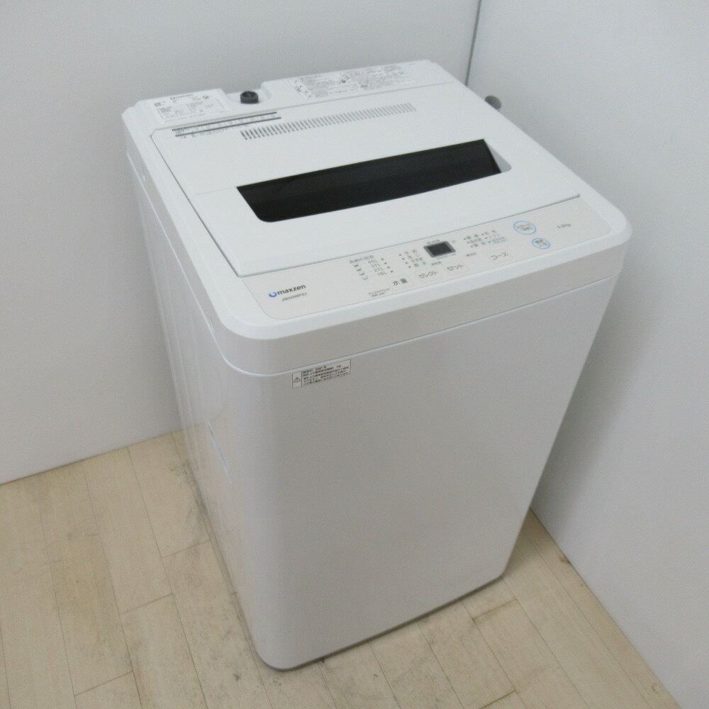 maxzen (マクスゼン) 全自動電気洗濯機 JW50WP01 5.0kg 2021年製 ホワイト 一人暮らし 洗浄・除菌済み