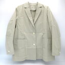 IENA (イエナ) テーラードジャケット IENA FABRIC コットンナイロン イージージャケット 38 ライトグレー 22-010-900-5350-1-0【中古】