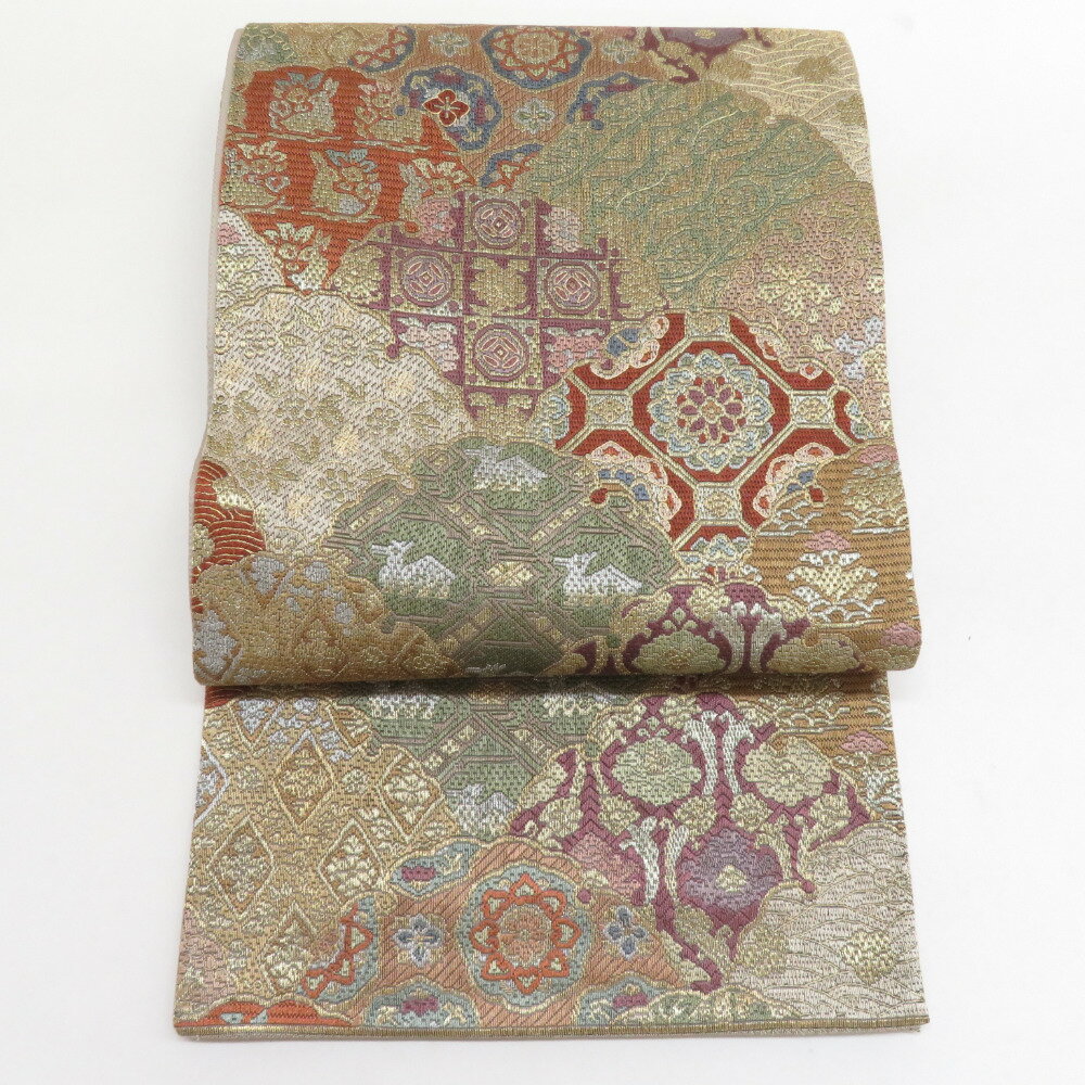 手刺繍の最高峰【絽刺し】 お使い勝手抜群の【全通柄】 華麗な帯