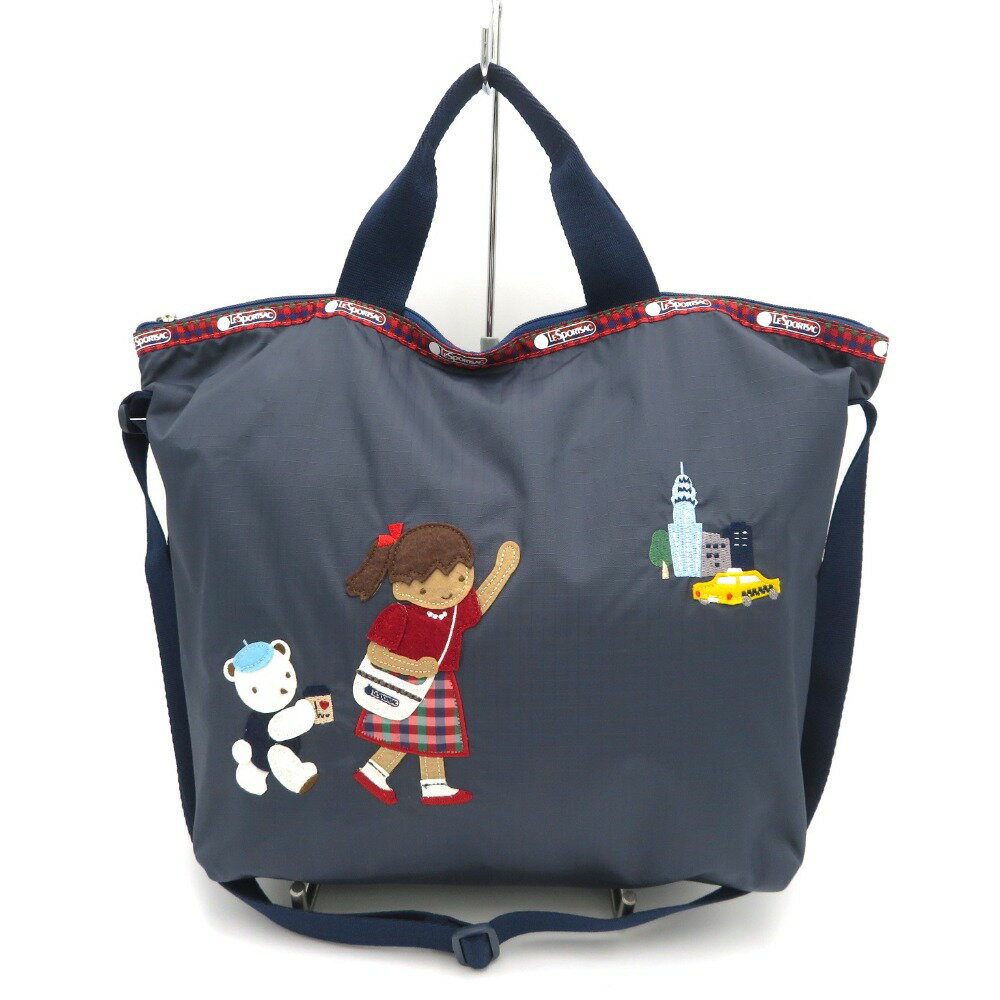 ファミリア トートバッグ Familiar×Lesportsac　2wayトートバッグ　ネイビーのサムネイル