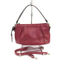 PELLE BORSA (ペレボルサ) ショルダーバッグ PELLE BORSA 2wayレザーショルダーバッグ ボルドー レッド