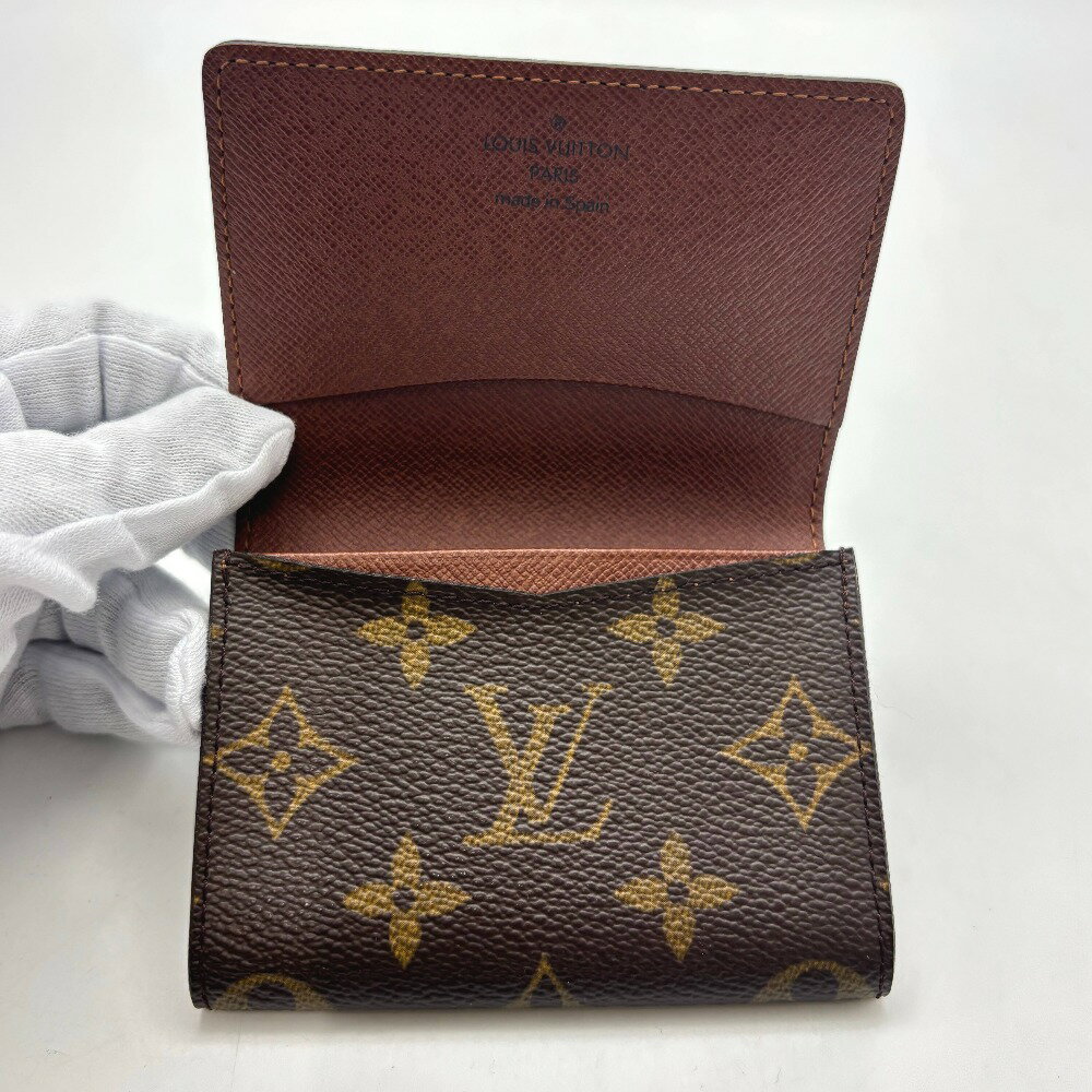 LOUIS VUITTON (ルイ・ヴィトン) カードケース アンヴェロップカルトドゥヴィジット 名刺入れ PVC レザー ブラウン モノグラム M62920