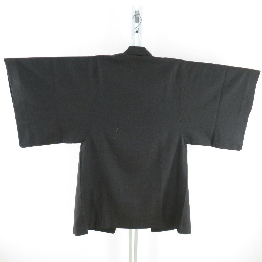 着物コート 男性用 角袖コート ウール・ポリエステル 黒茶色 男物和装コート 防寒 メンズ着物用 身丈101cm