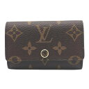 LOUIS VUITTON (ルイ・ヴィトン) キーケース ミュルティクレ6 6連キーケース 鍵 PVC レザー ブラウン ユニセックス メンズ レディース M...