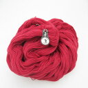 毛糸 トップ染 スキー毛糸 《中細》 SKI YARN スキーヤーン ワインレッド 色番1813 毛100% 約200g