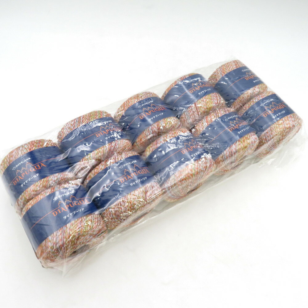 ダイヤモンド毛糸 毛糸 DIA PUGLIA ダイヤプーリア 色番4205 1玉30g巻 約102m×10玉 DIAMOND ダイヤモンド 春夏毛糸 合太 編み物 未使用品【中古】