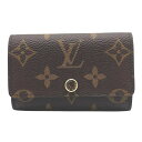 LOUIS VUITTON (ルイ・ヴィトン) キーケース ミュルティクレ6 6連キーケース 鍵 PVC レザー ブラウン ユニセックス メンズ レディース M...