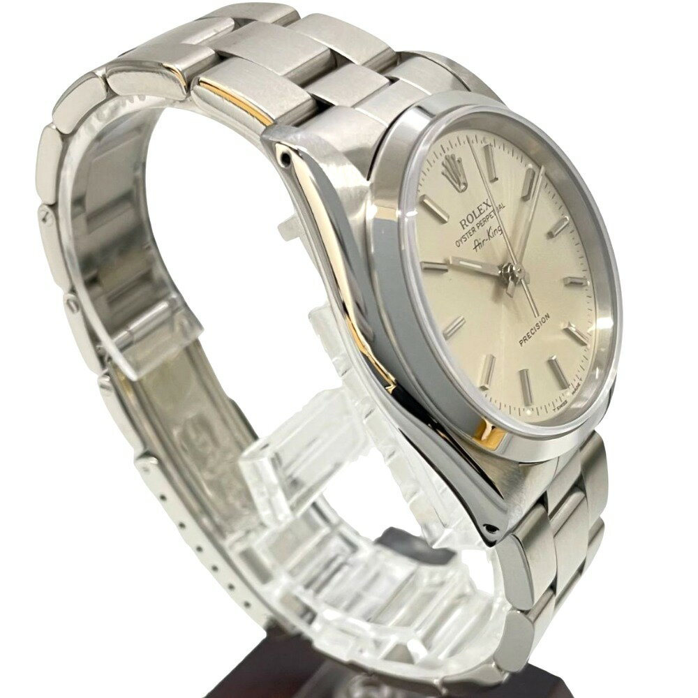 腕時計 エアキング 14000 シルバー文字盤 34mm L番 腕回り17cm 横穴あり 自動巻き メンズ ユニセックス AIR KING【中古】